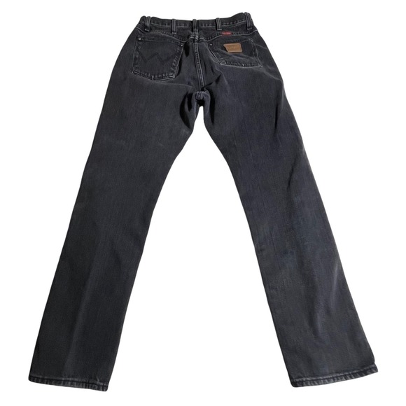 Wrangler women cowboy cut Black Denim Jeans Straight Leg Size 13 x 34 - Picture 2 of 8